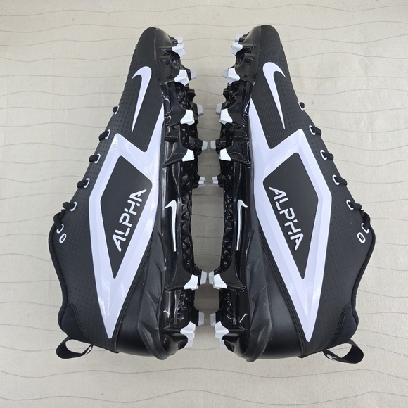 Nike Mens Alpha Menace 4 Black White Football Cleats Shoes FZ7703-005 Sz 15 NEW main image 7
